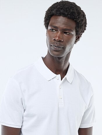 Polo em piqué de algodão