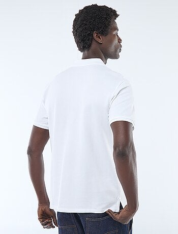 Polo em piqué de algodão