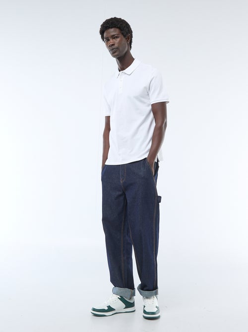 Polo em piqué de algodão - Kiabi