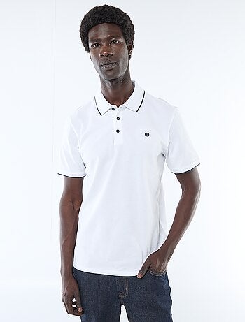 Polo em piqué de algodão