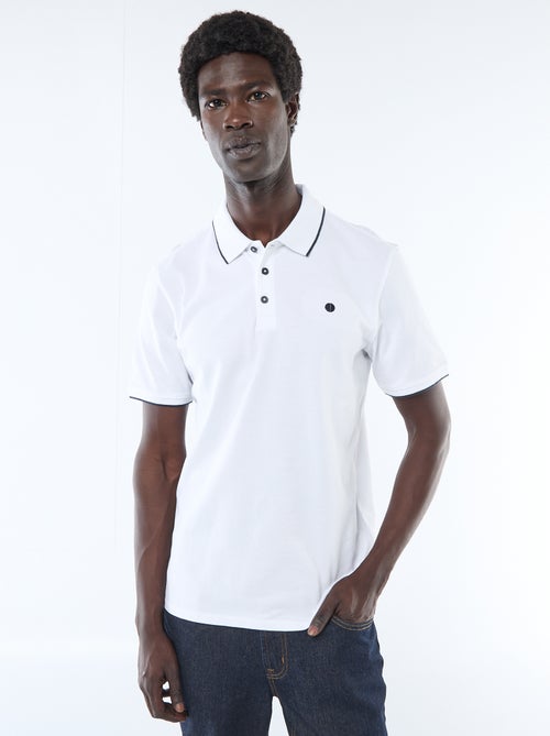 Polo em piqué de algodão - Kiabi
