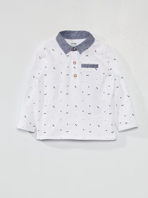 Polo em piqué de algodão - Kiabi