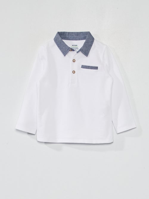 Polo em piqué de algodão - Kiabi