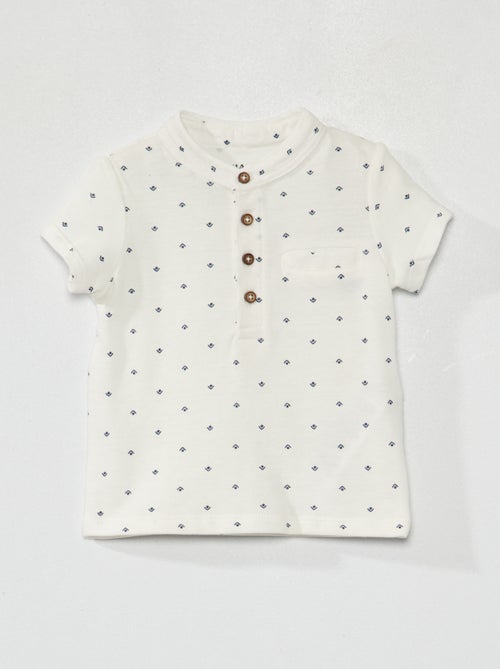 Polo em piqué de algodão - Kiabi