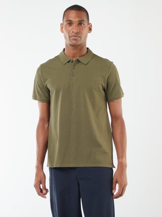 Polo em piqué de algodão