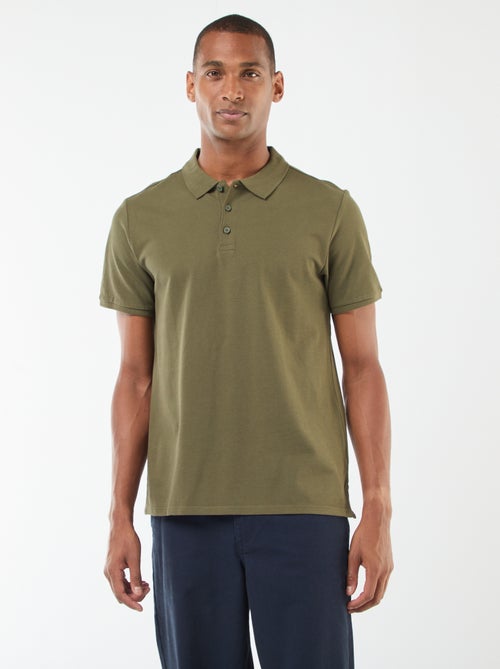 Polo em piqué de algodão - Kiabi