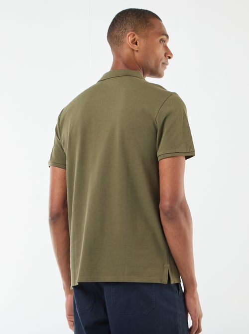 Polo em piqué de algodão - Kiabi