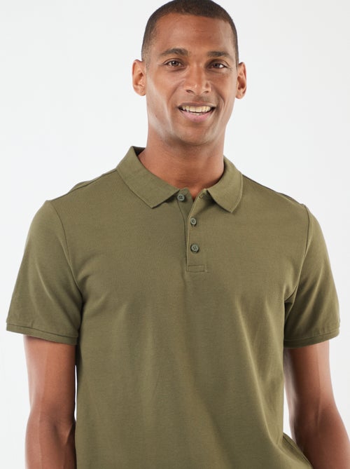 Polo em piqué de algodão - Kiabi