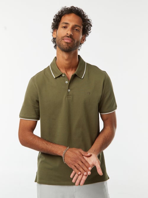 Polo em piqué de algodão - Kiabi