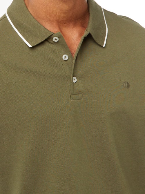 Polo em piqué de algodão - Kiabi