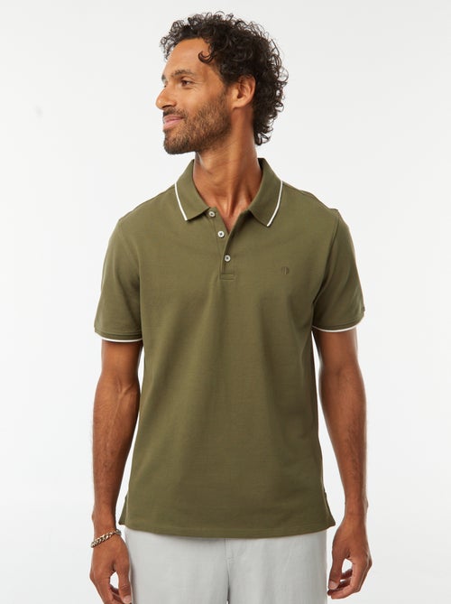 Polo em piqué de algodão - Kiabi