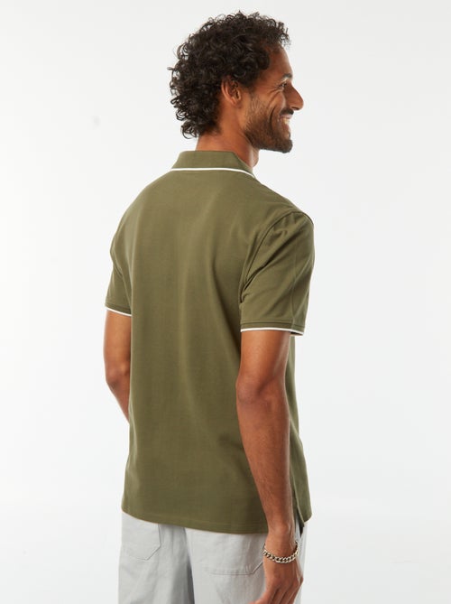 Polo em piqué de algodão - Kiabi
