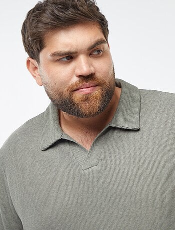 Polo em piqué de algodão