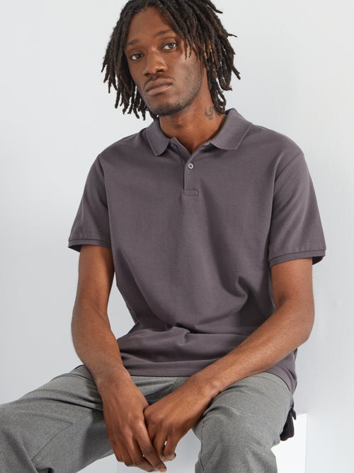 Polo em piqué de algodão - Kiabi