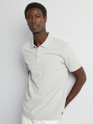 Polo em piqué de algodão