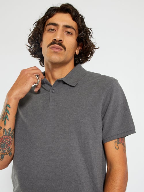 Polo em piqué de algodão - Kiabi
