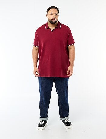 Polo em piqué de algodão com gola polo sem botões