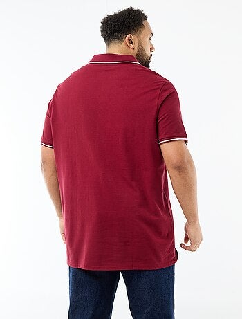 Polo em piqué de algodão com gola polo sem botões