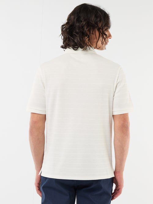 Polo em piqué de algodão com mangas curtas - Kiabi