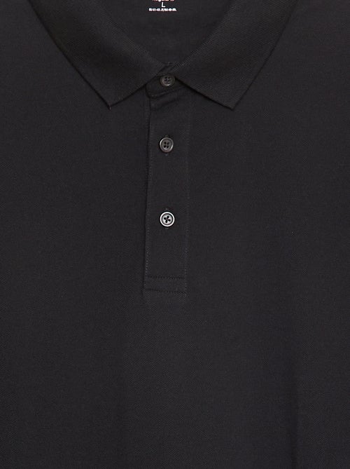 Polo em piqué de algodão de manga comprida - Kiabi