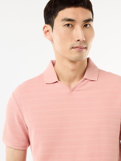 Polo em piqué de algodão de manga curta - Kiabi