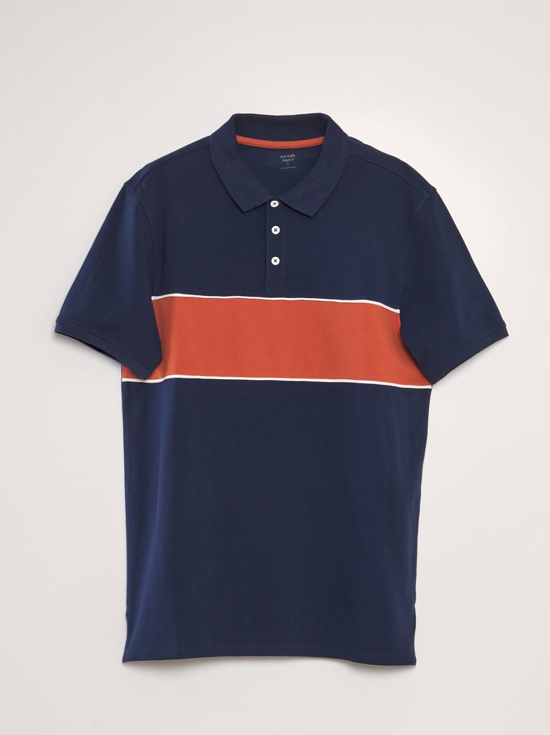Polo em piqué de algodão Laranja - Kiabi