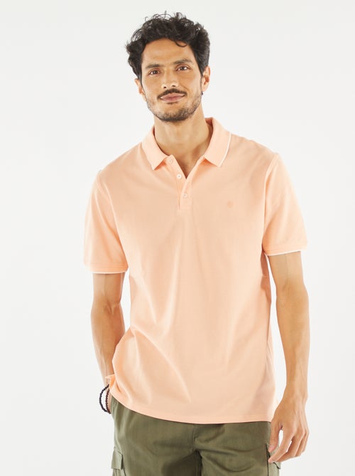 Polo em piqué de algodão - Kiabi