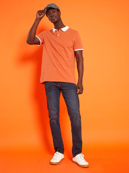 Polo em piqué de algodão - Kiabi