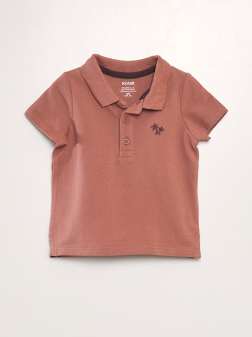 Polo em piqué de algodão 'palmeira' - Kiabi