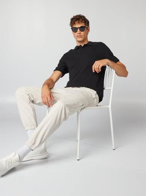 Polo em piqué de algodão - Kiabi