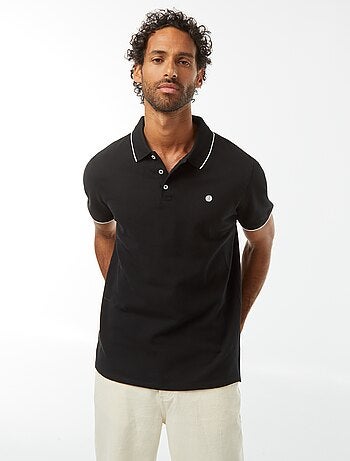 Polo em piqué de algodão