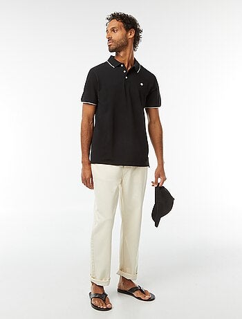 Polo em piqué de algodão