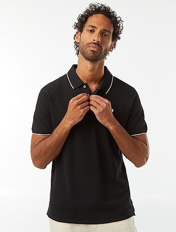 Polo em piqué de algodão