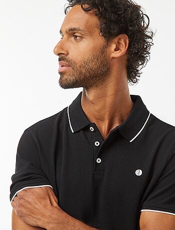 Polo em piqué de algodão