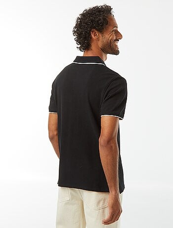 Polo em piqué de algodão