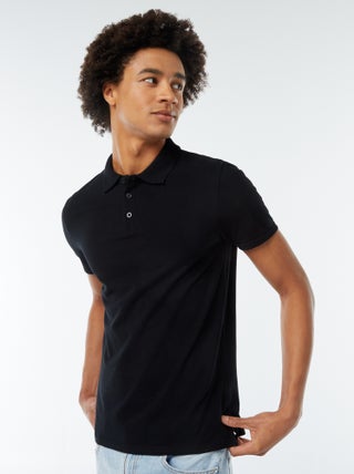 Polo em piqué de algodão