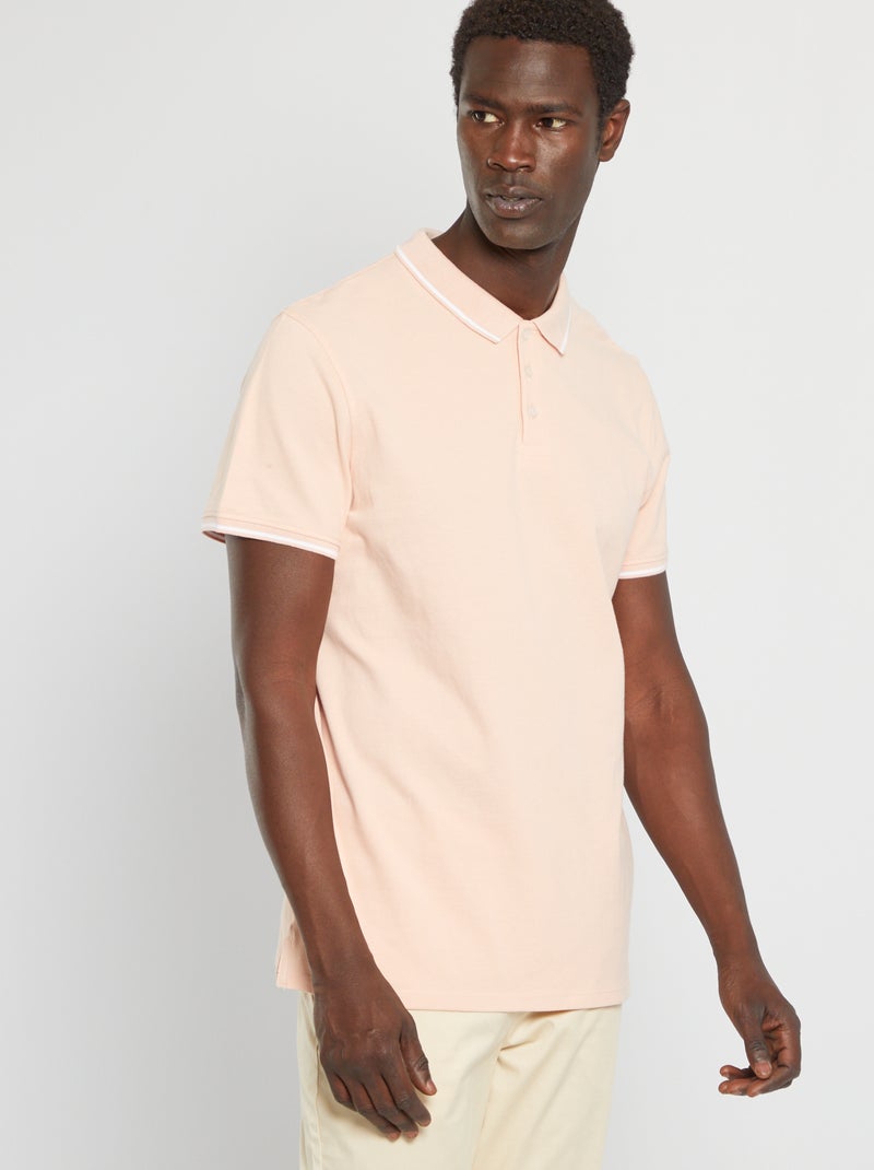 Polo em piqué de algodão ROSA - Kiabi