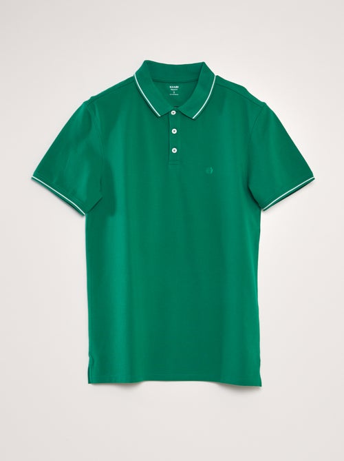 Polo em piqué de algodão - Kiabi