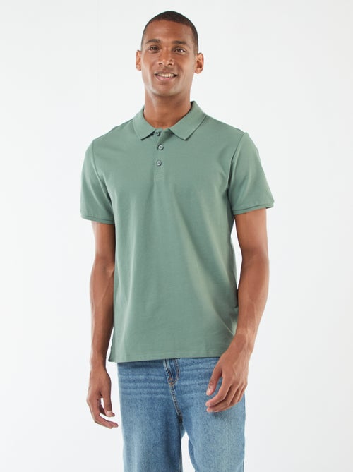 Polo em piqué de algodão - Kiabi