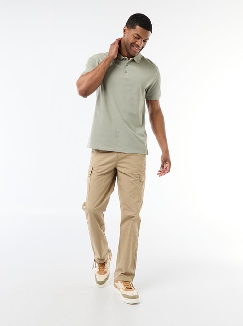 Polo em piqué de algodão - Kiabi