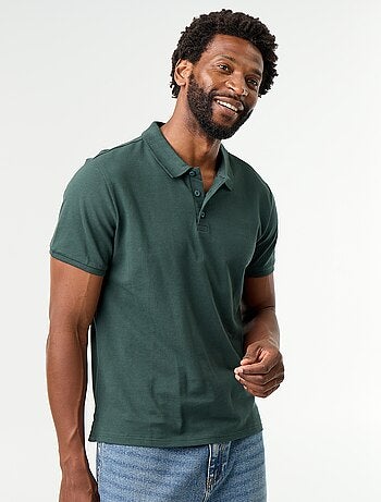 Polo em piqué de algodão