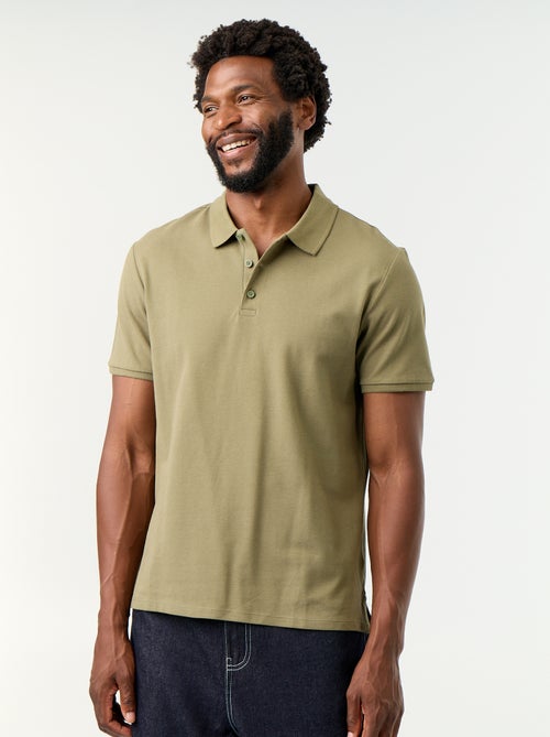Polo em piqué de algodão - Kiabi
