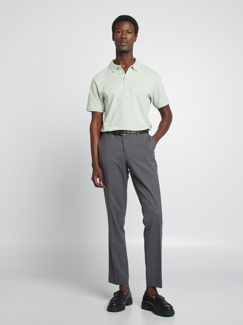 Polo em piqué de algodão VERDE - Kiabi