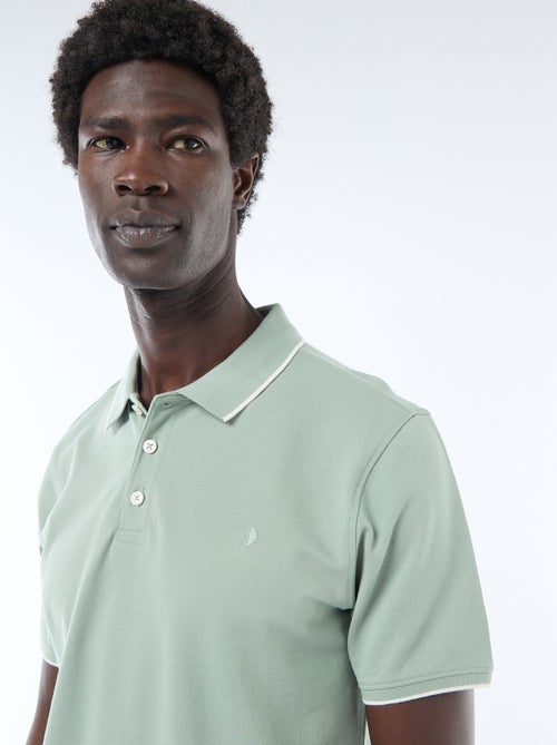 Polo em piqué de algodão - Kiabi