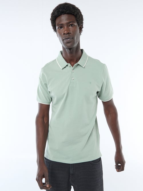 Polo em piqué de algodão - Kiabi