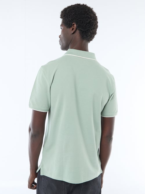 Polo em piqué de algodão - Kiabi