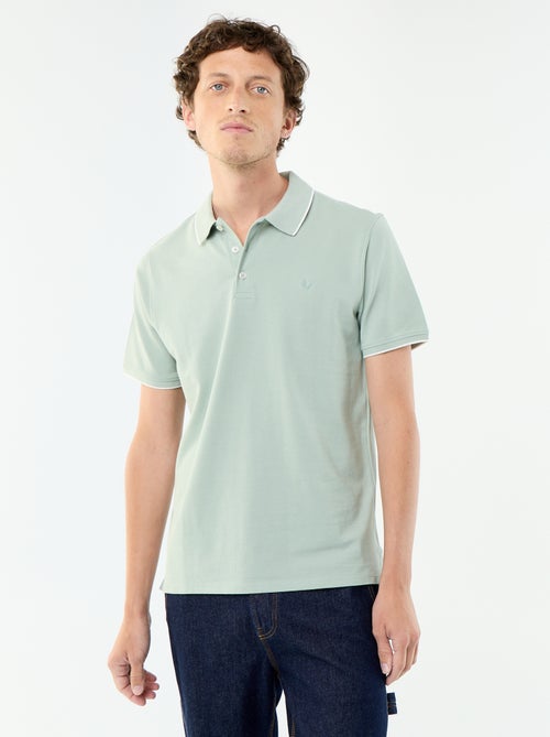 Polo em piqué de algodão - Kiabi