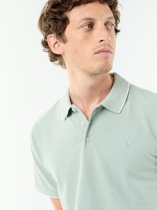 Polo em piqué de algodão - Kiabi