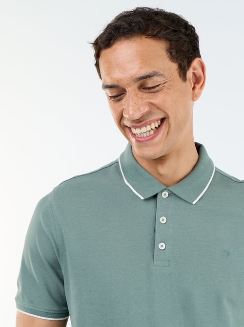 Polo em piqué de algodão - Kiabi Polo em piqué de algodão - Kiabi