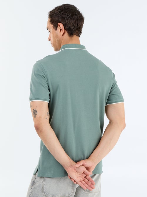 Polo em piqué de algodão - Kiabi Polo em piqué de algodão - Kiabi